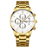 Nibosi | Luxury Chrono 100% Steel Quartz Watch