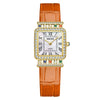 UTHAI | Luxury Crystal Fritillaria Square Roman Scale Watch