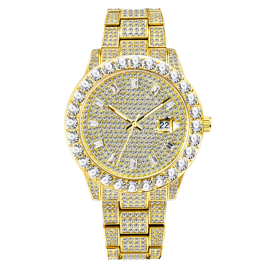 MissFox | Gold/Silver Full Diamond Watch