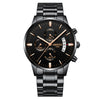Nibosi | Luxury Chrono 100% Steel Quartz Watch