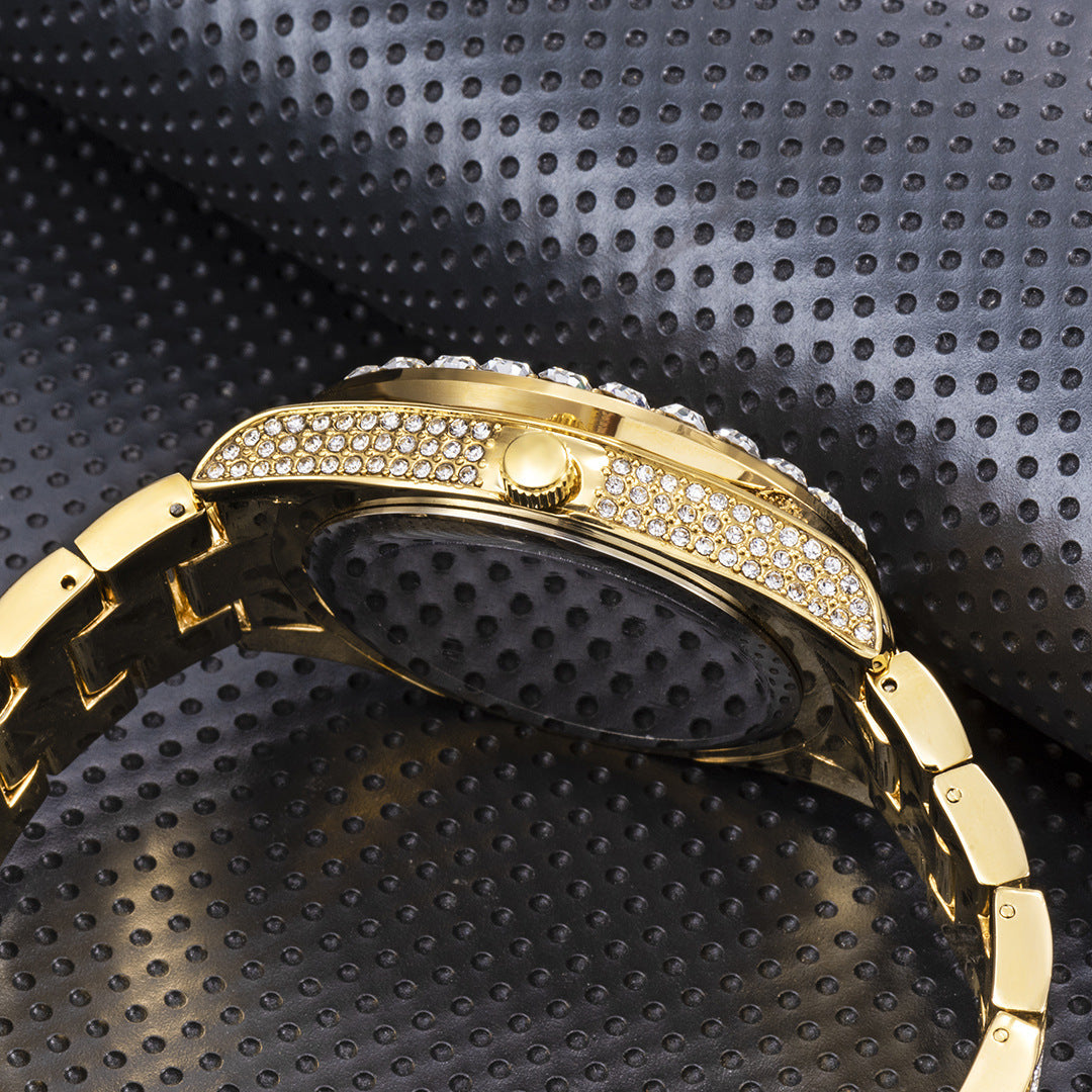 MissFox | Gold/Silver Full Diamond Watch