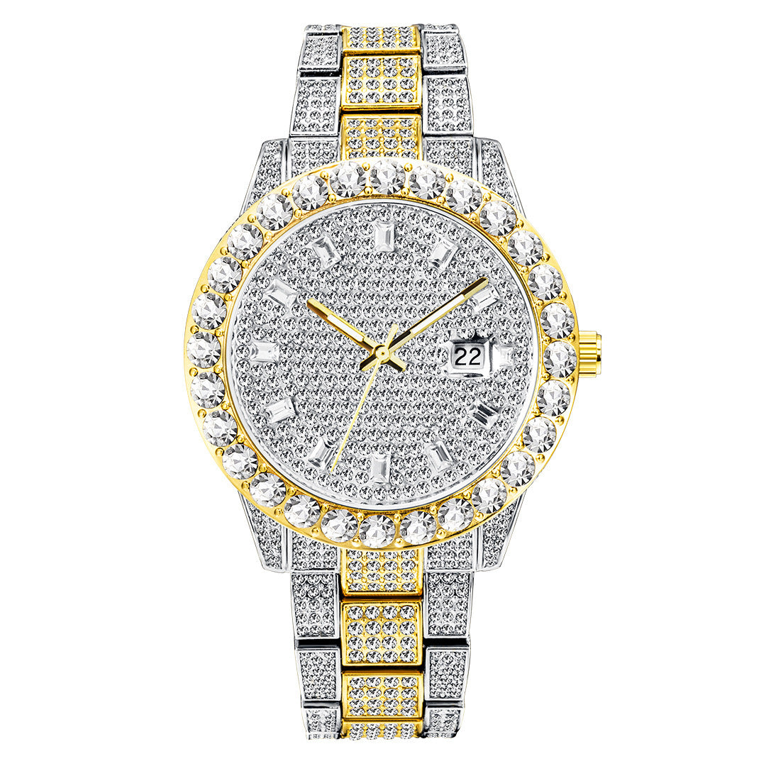 MissFox | Gold/Silver Full Diamond Watch