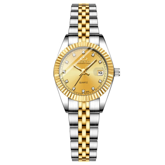 CHENXI | Luxury Golden Stainless Steel Watch Quartz