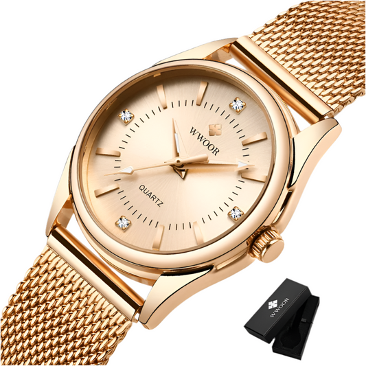 WWOOR | Luxury Gold Elegant Quartz Watch