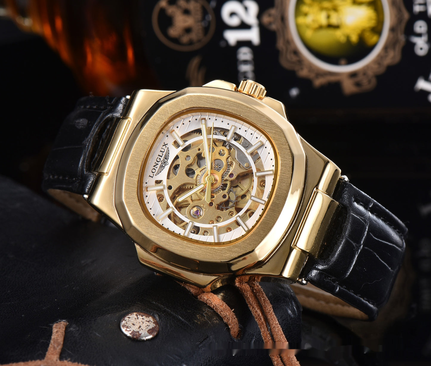 Longlux | Leather Belt Waterproof Mechanical Watch