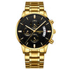 Nibosi | Luxury Chrono 100% Steel Quartz Watch