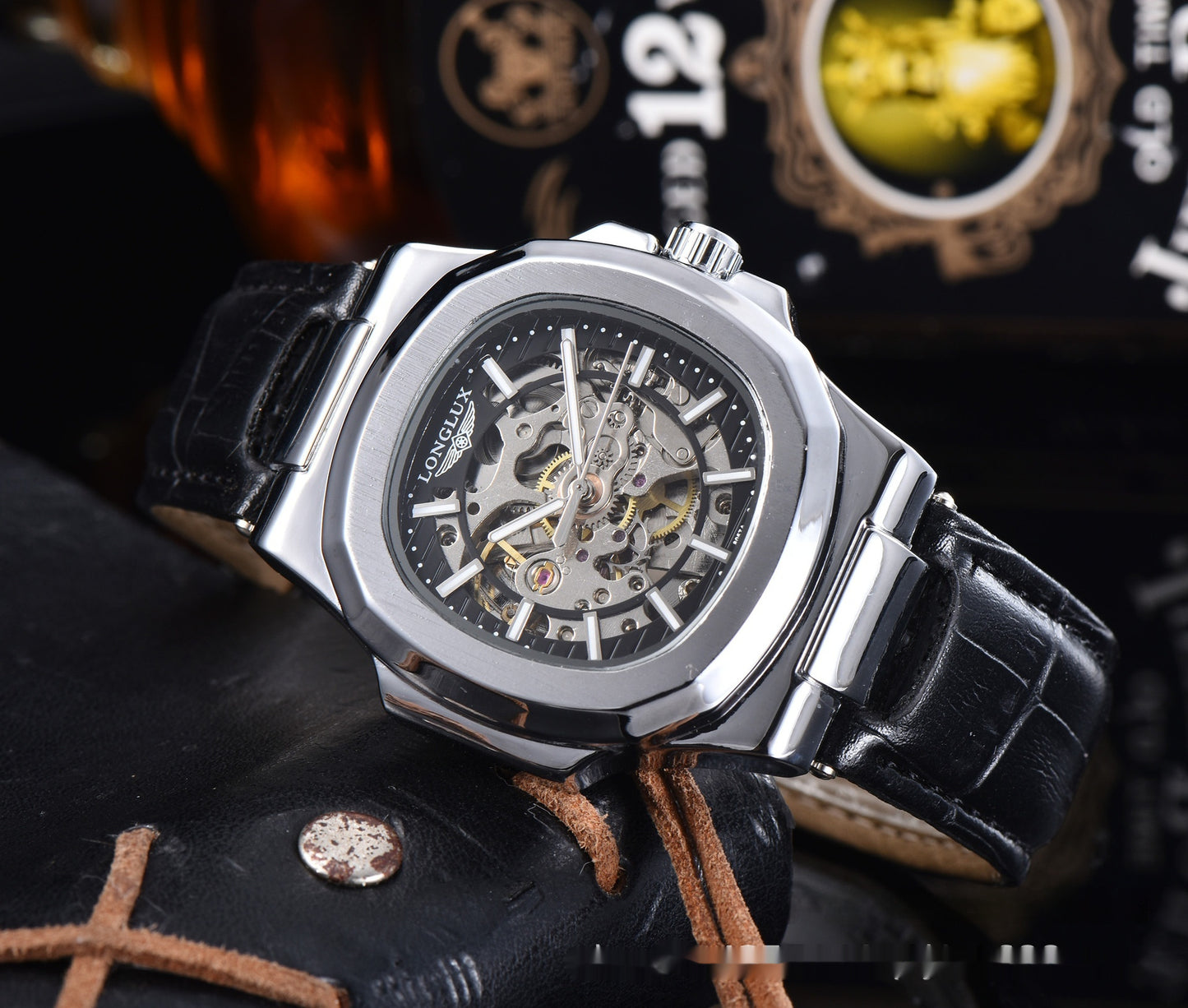 Longlux | Leather Belt Waterproof Mechanical Watch