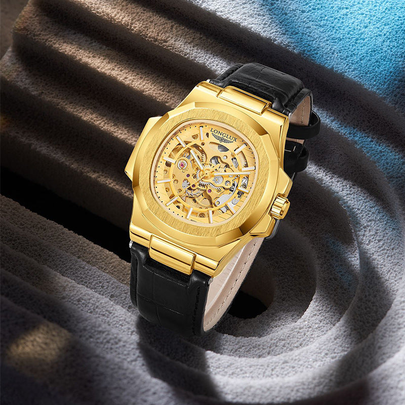 Longlux | Leather Belt Waterproof Mechanical Watch