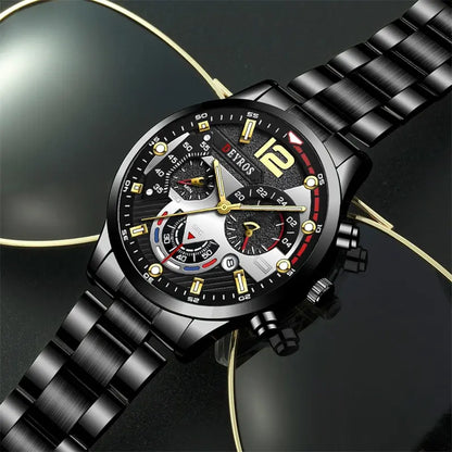 Deyros | Fashion Sports Luxury Stainless Steel Quartz Watch