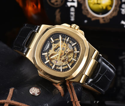 Longlux | Leather Belt Waterproof Mechanical Watch
