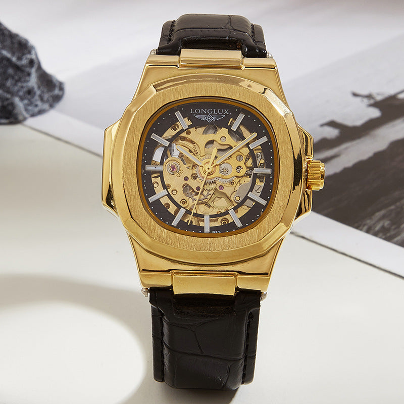 Longlux | Leather Belt Waterproof Mechanical Watch
