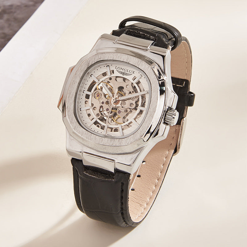 Longlux | Leather Belt Waterproof Mechanical Watch