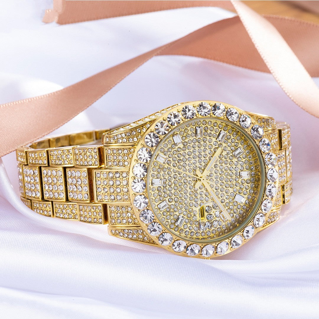 MissFox | Gold/Silver Full Diamond Watch