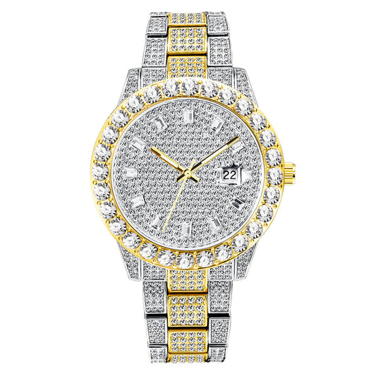 MissFox | Gold/Silver Full Diamond Watch